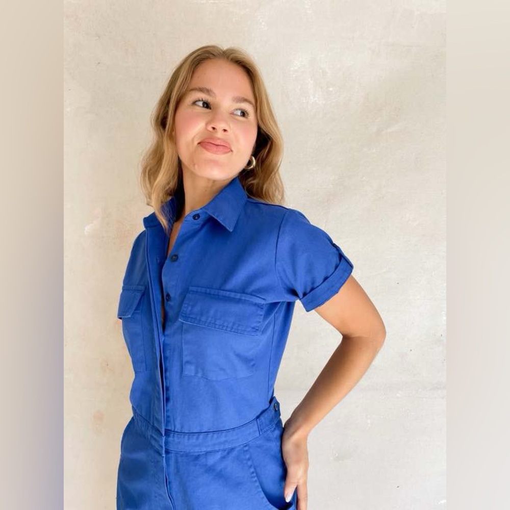 Rue Stiic Elsie Romper - Royal Blue - S - Picture 2 of 15